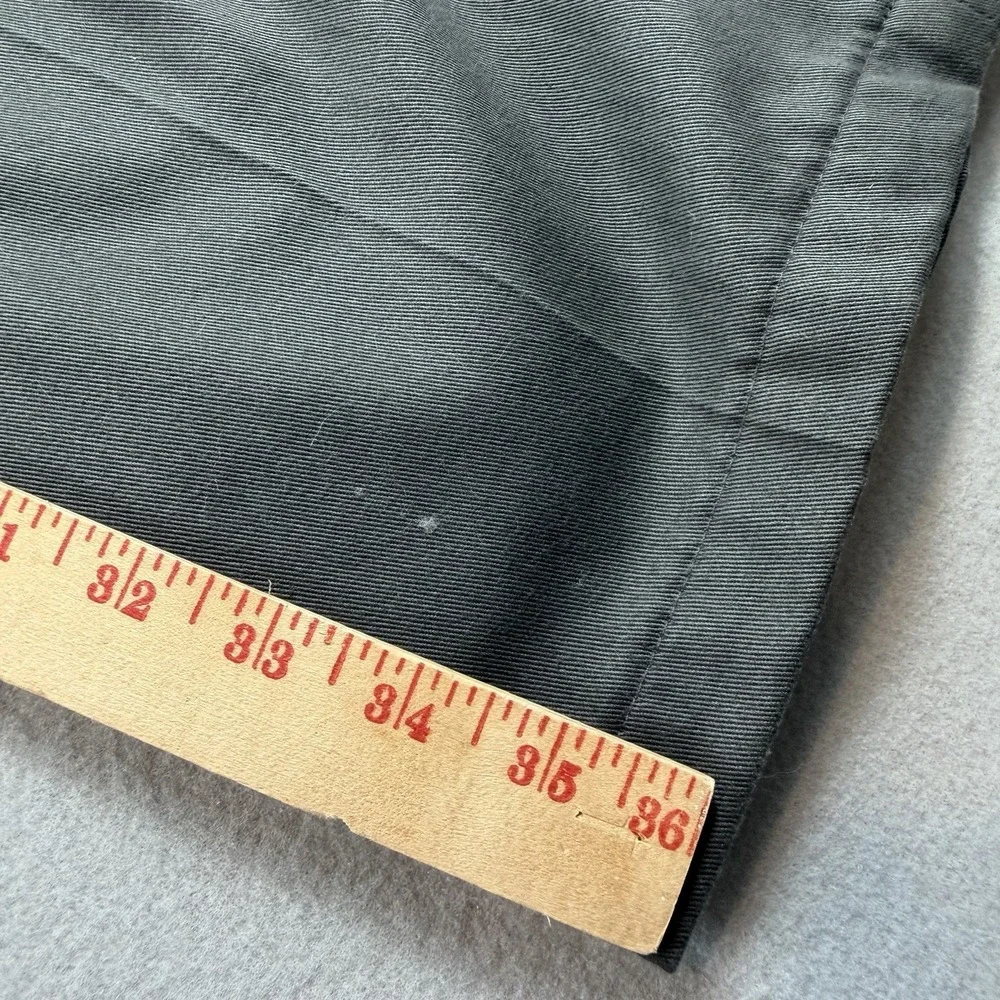 EDDIE BAUER Chino Pants Charcoal Gray Relaxed Fit Cotton Flat Front Mens T42